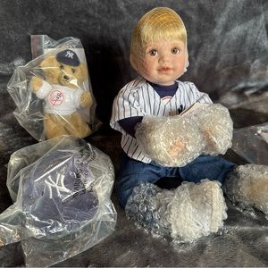 Danbury Mint.  Joey The Littlest Bronx Bomber NY Yankees Doll.